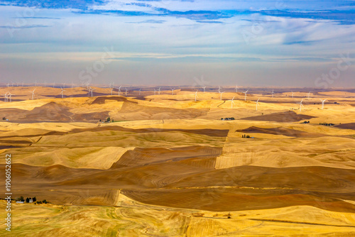 Wallpaper Mural a scene of the Palouse with wind turbines, a vast area in northwest Washington Torontodigital.ca