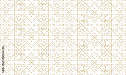Seamless geometric pattern in authentic arabian style.