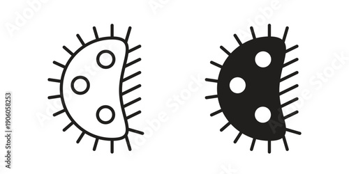 Bacteria icon symbol, logo illustration. Pixel perfect vector graphics