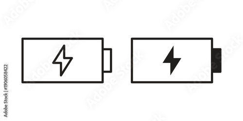 Battery icon symbol, logo illustration. Pixel perfect vector graphics