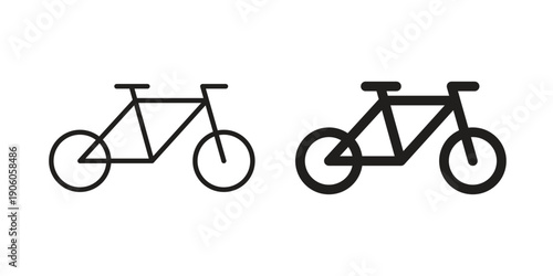 Bicycle icon symbol, logo illustration. Pixel perfect vector graphics