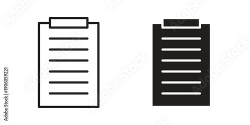 Checklist icon symbol, logo illustration. Pixel perfect vector graphics