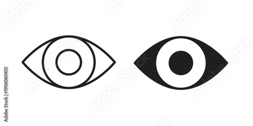 Eye icon symbol, logo illustration. Pixel perfect vector graphics