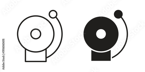 Fire alarm icon symbol, logo illustration. Pixel perfect vector graphics