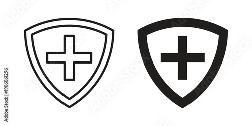 Health insurance icon symbol, logo illustration. Pixel perfect vector graphics