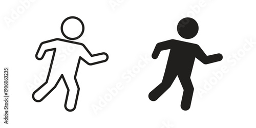 Pedestrian icon symbol, logo illustration. Pixel perfect vector graphics