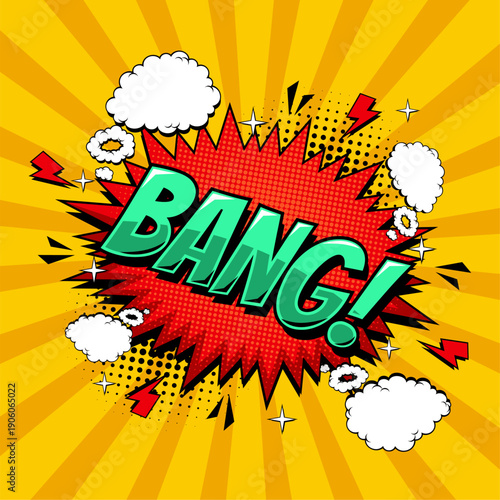 Wallpaper Mural Dynamic Pop Art BANG Comic Explosion Torontodigital.ca