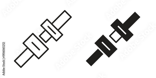 Seatbelt icon symbol, logo illustration. Pixel perfect vector graphics