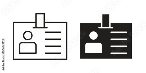 Security badge icon symbol, logo illustration. Pixel perfect vector graphics