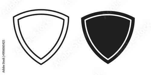 Shield icon symbol, logo illustration. Pixel perfect vector graphics