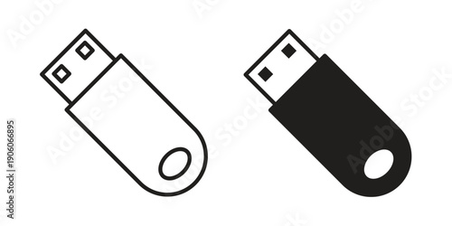 usb drive icon symbol, logo illustration. Pixel perfect vector graphics