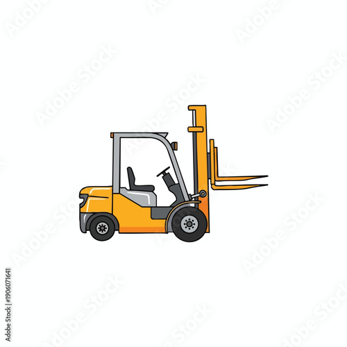 Heavy Duty Forklift Vehicle for Warehouse and Material Handling Operations
