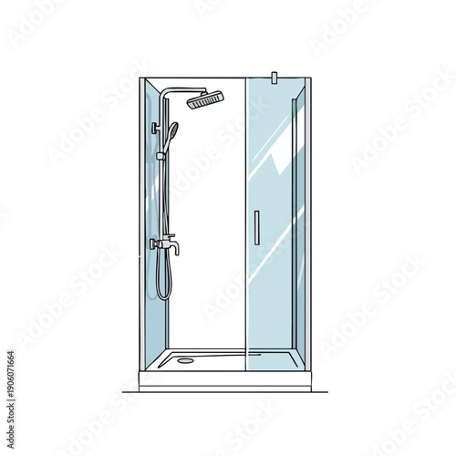 Modern Glass Shower Cabin for Bathroom Renovation and Home Improvement