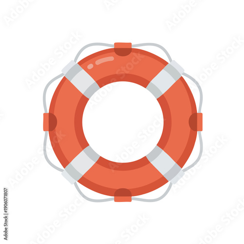 Bright Orange Life Buoy Ring for Safety and Emergency Use