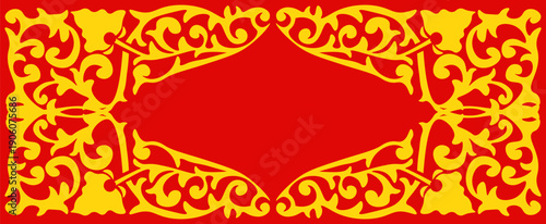 Floral pattern. wood carving pattern