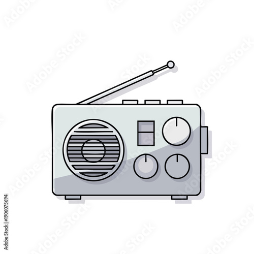 Vintage Radio Device for Communication and Music Listening