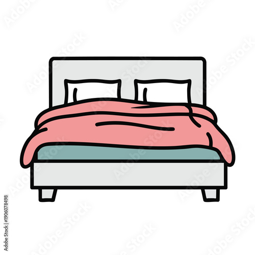 Cozy Bedroom Bed with Soft Bedding and Plush Pillows for Rest and Relaxation