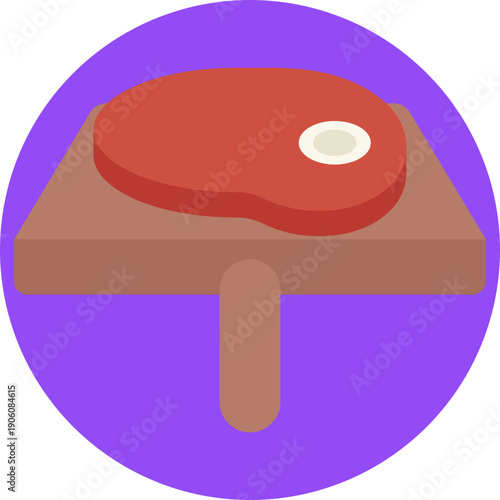 Raw meat placed on a chopping board, symbolizing safe handling and preparation of meat products.