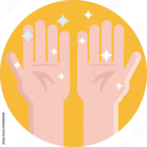 An icon showing hands being washed with soap, representing proper hand hygiene to prevent contamination during food handling.