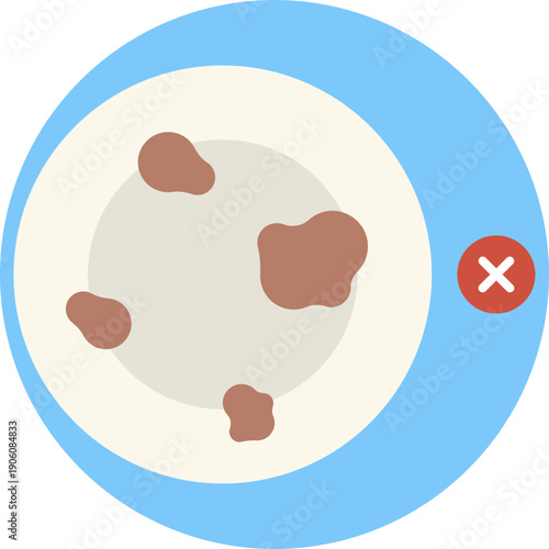 Represents unwashed or contaminated dishware that may harbor bacteria and pose a food safety risk.