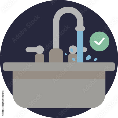 Represents a designated sink used for proper handwashing to maintain hygiene and prevent food contamination.