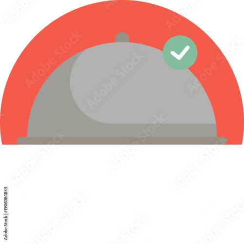 Represents safe food handling and hygienic meal service, commonly used to indicate food safety standards or regulated food distribution.