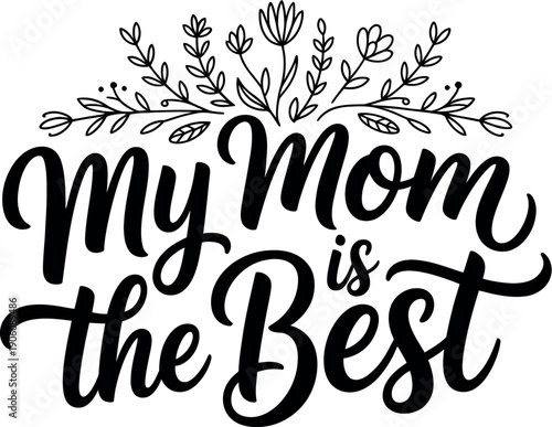 A heartwarming Mother's Day message with a beautiful floral design