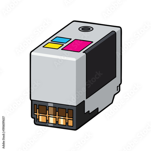 Printer Ink Cartridge Illustration