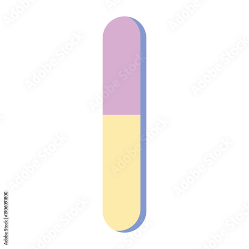 Professional nail file for manicure and pedicure. Flat vector illustration of nail buffer isolated on white background