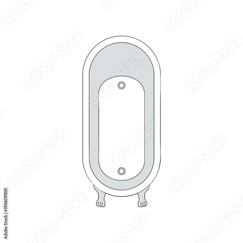 Illustration of a Freestanding Bathtub
