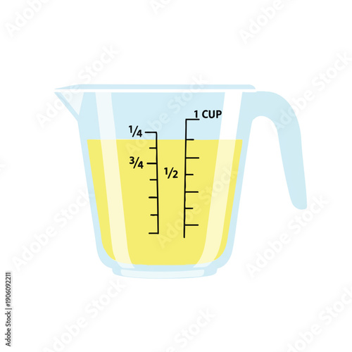 Measuring Cup with Yellow Liquid