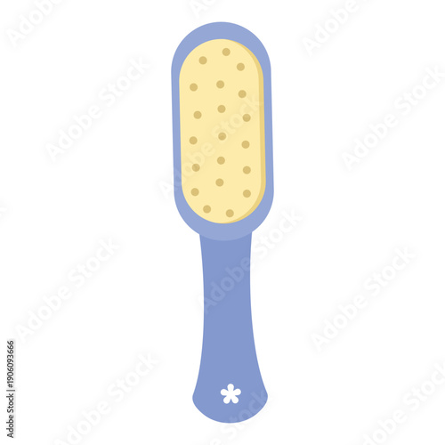foot rasp tool for pedicure and callus removal. Flat vector illustration of foot file isolated on white background