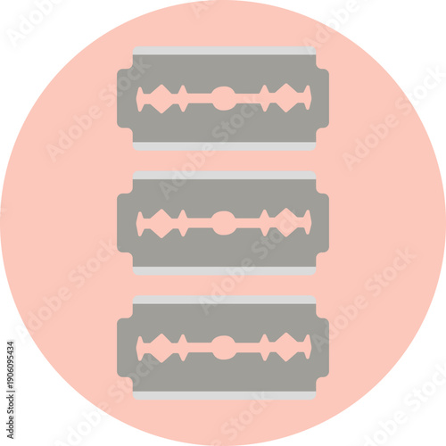 A simple icon depicting parallel razor blades, representing shaving as a method of hair removal.