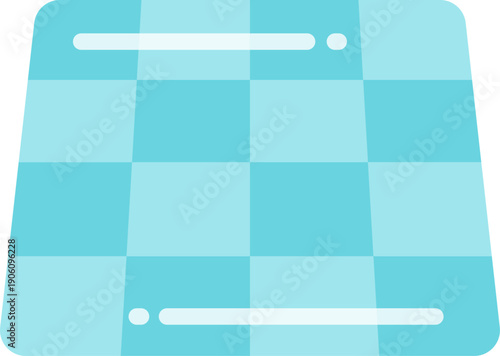 広げた、レジャーシートのアイコンのイラスト