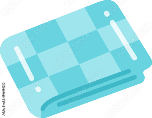 畳んだ、レジャーシートのアイコンのイラスト