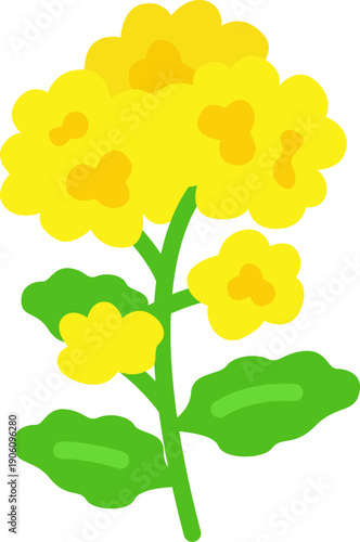 菜の花のアイコンのイラスト