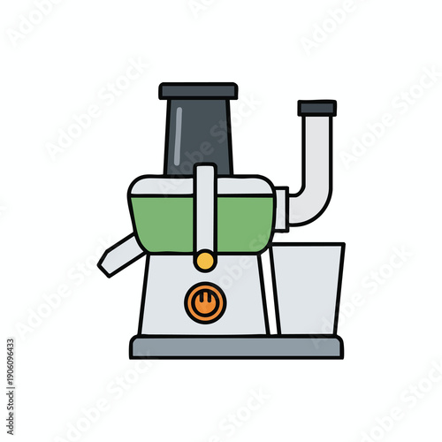 Juicer with Fresh Green Juice