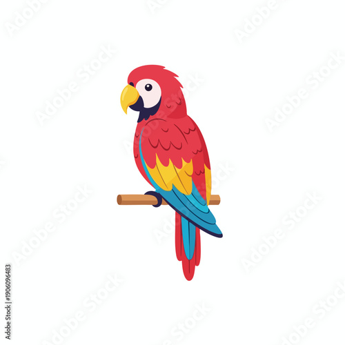 Colorful Parrot perched on a branch