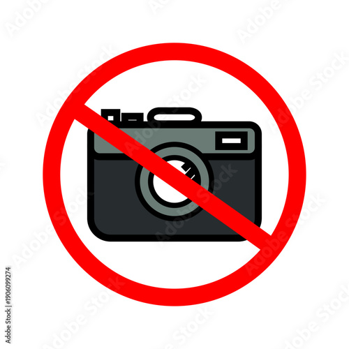 撮影禁止のイラスト
