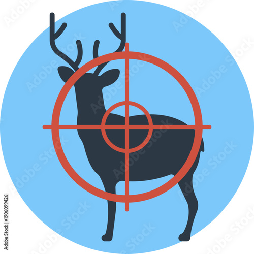 Crosshair – An icon used to convey target alignment and careful aim, typically related to hunting, shooting, or marksmanship.