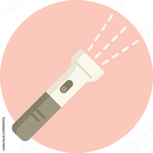 A handheld light source used to illuminate dark areas while tracking or navigating in low-visibility environments.