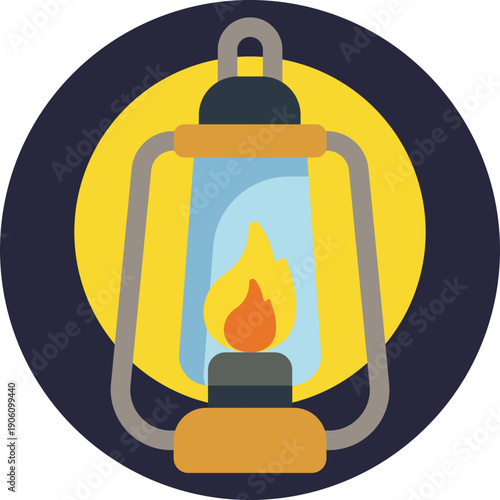 Oil Lamp: A portable light source used during hunting trips to illuminate camps, trails, or equipment in low-light conditions.