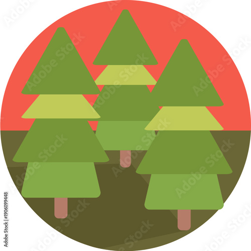 Trees — Represents wooded areas commonly used for hunting, tracking wildlife, or setting up observation points.