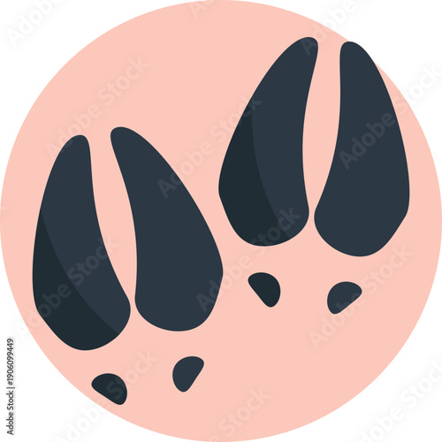 Paw — Symbolizes wild animals and their movement, commonly associated with tracking, scouting, or identifying species in nature.