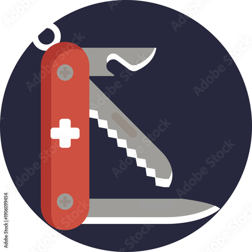 A versatile multi-tool icon representing preparedness and practicality in outdoor hunting and survival activities.