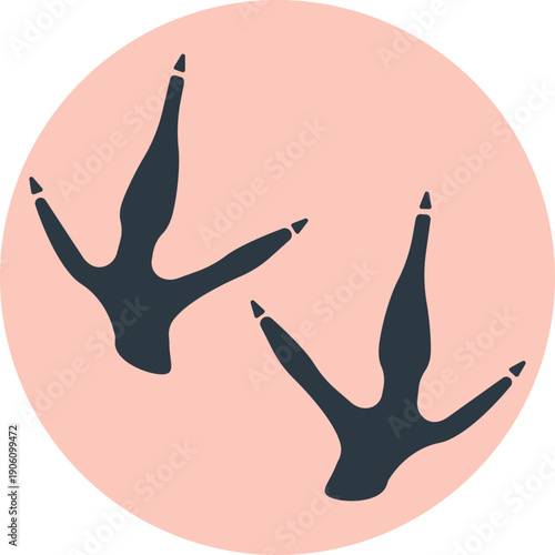 Pawprint — Represents animal tracks, often used to indicate wildlife presence, movement, or recent activity in a hunting area.