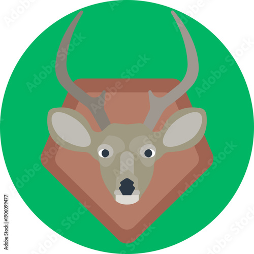 A symbol representing a prized animal taken during a hunt, often kept as a display of skill or achievement.