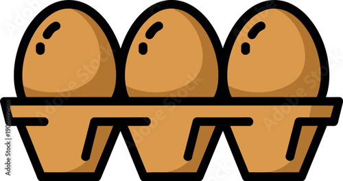 A cartoon illustration of three eggs in a carton with question marks on them