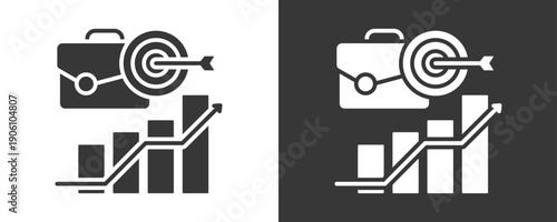 Career Goals Icon Set Vector Collection Isolated In Black And White