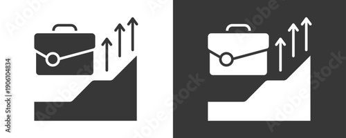 Job Market Icon Set Vector Collection Isolated In Black And White